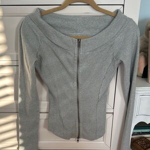 BNWT We The Free Light Gray Zip-Up Sweater